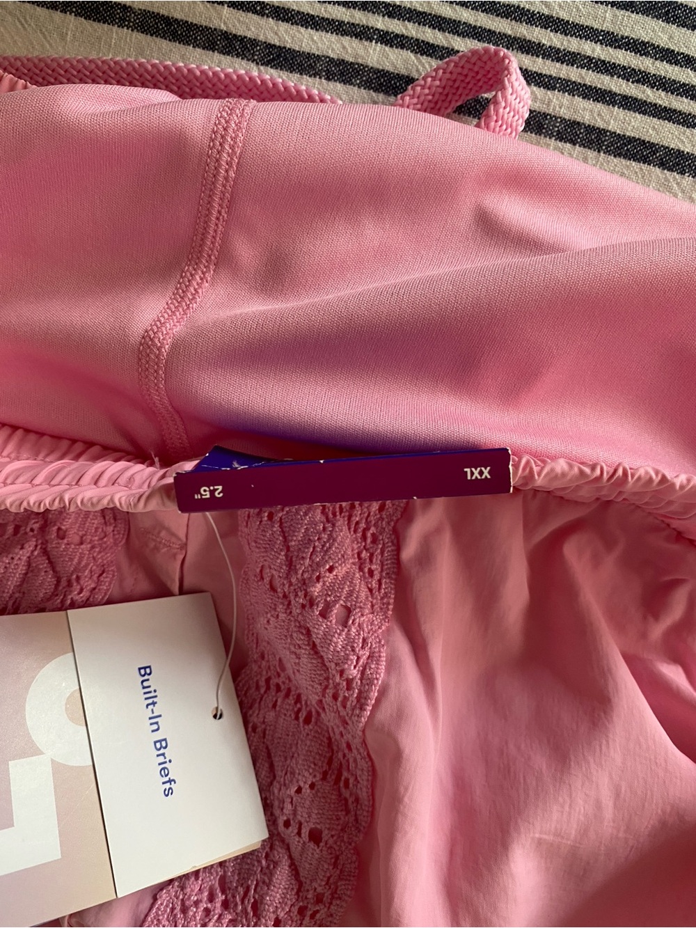 JoyLab Pink Lace-Trim Women’s Shorts - Picture 6 of 7